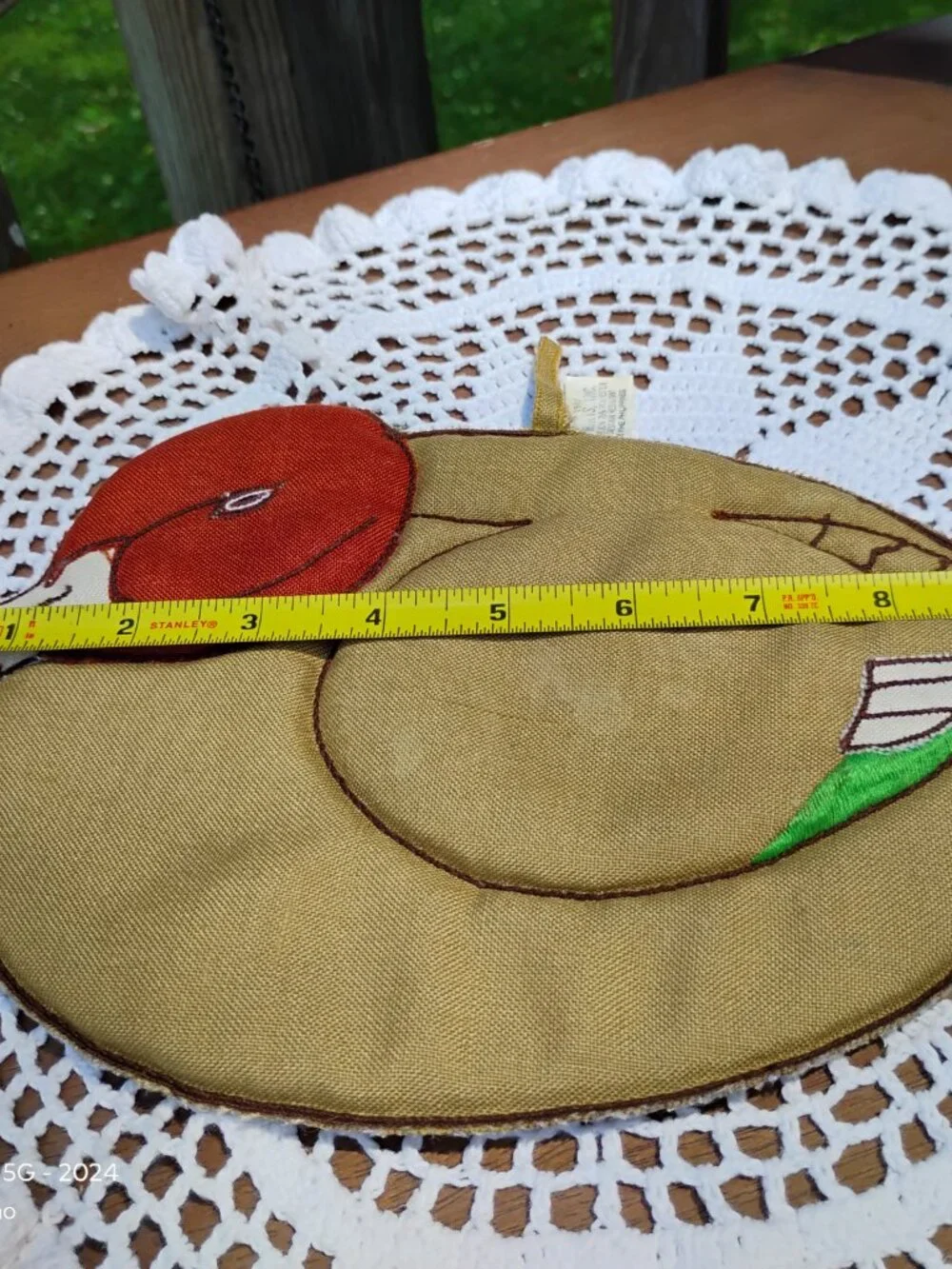 vintage duck shaped hot pad pot holder  1980 novelty W-C Imports cottagecore